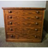 Victorian Mahogany Chest of Drawers, Having five Graduated Drawers, 115cm high, 125cm wide, 57cm