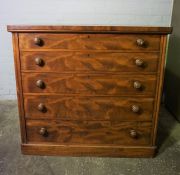 Victorian Mahogany Chest of Drawers, Having five Graduated Drawers, 115cm high, 125cm wide, 57cm