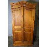 Hardwood Cupboard, Having two Doors enclosing a Shelved interior, 191cm high, 97cm wide, 43cm deep