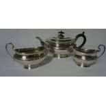 Hamilton & Inches of Edinburgh, Silver Three Piece Tea Service, Comprising of Tea Pot, Sugar and