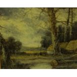 J. May (British) "Country Scene" Oil on Canvas, Signed, 39cm x 49cm