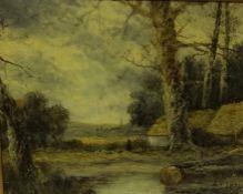 J. May (British) "Country Scene" Oil on Canvas, Signed, 39cm x 49cm