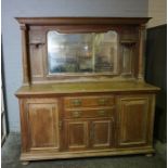 Oak Mirror Back Sideboard, circa late 19th / early 20th century, Having a Mirrored Back above