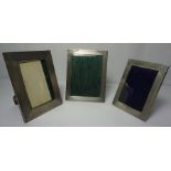 Three Silver Mounted Photo Frames, Photo Dimensions 14.5cm x 9.5cm, 17cm x 12.5cm, (3)
