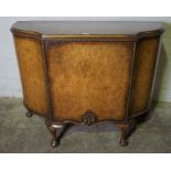 Queen Anne Style Walnut Commode Cabinet, 20th century, Having a Single Door, 94cm high, Raised on