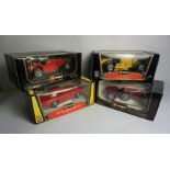 Burago of Italy, Four Large Model Toy Cars, Comprising of Mercedes Benz SL 300 (1954) Alfa Romeo