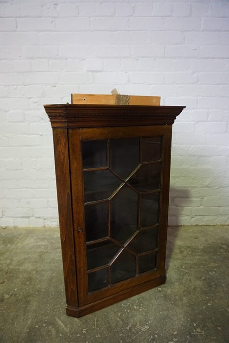 George III Style Mahogany Corner Cabinet, Having a Glazed Astragal Door enclosing a Shelved - Image 2 of 8