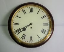 Fusee Wall Clock, circa early 20th century, Dial 12 inches, With Pendulum and KeyCondition reportThe