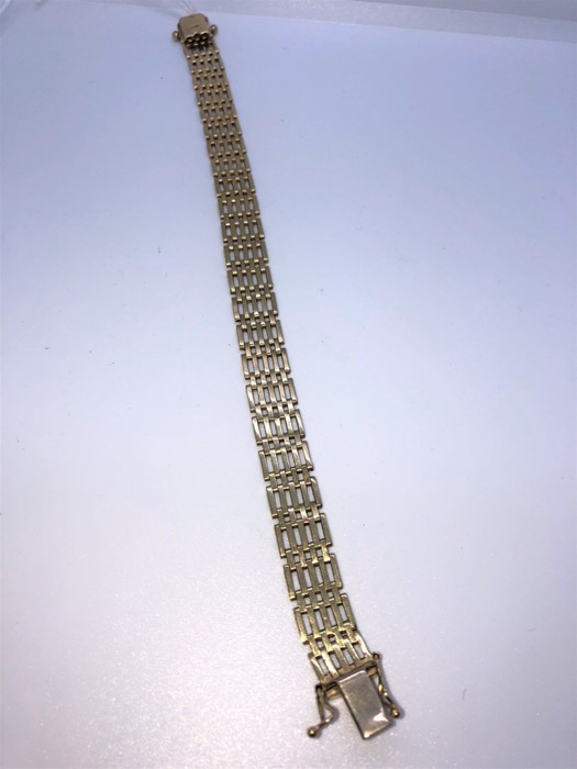 9ct Gold Bracelet, Stamped 9kt, 13.5 Grams, 19cm long