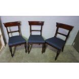 Seven Matching Victorian Style Mahogany Dining Chairs, 20th century, Having a Tablet top, 87cm high,