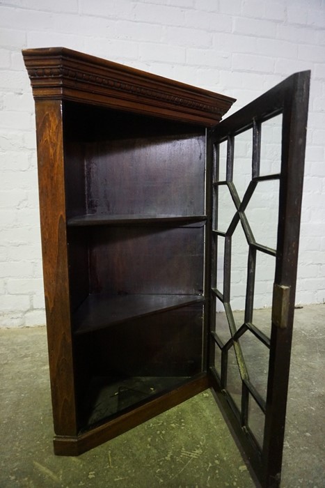 George III Style Mahogany Corner Cabinet, Having a Glazed Astragal Door enclosing a Shelved - Image 3 of 8