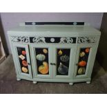 Art Deco Painted Decoupage Sideboard, circa 1930s, 104cm high, 137cm wide, 54cm deep