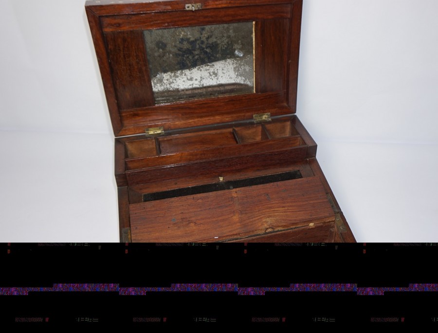 Indian Style Rosewood and Bone Inlaid Portable Writing Box, circa late 19th century, Enclosing a - Image 5 of 5