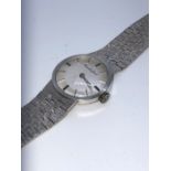 Beuche & Girod 9ct White Gold Ladies Wristwatch, Having a Flexible Bracelet Strap, Stamped 375,
