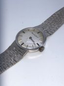 Beuche & Girod 9ct White Gold Ladies Wristwatch, Having a Flexible Bracelet Strap, Stamped 375,