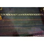 Balouch Kilim, Decorated in Red and Blue, 385cm x 216cm