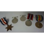 WWI and WWII Campaign Medals, Comprising of a WWI Victory Medal, Awarded to 83433 PTE. J. Wilson
