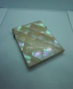 Mother of Pearl Calling Card Case, circa 19th century, Having a Hinged top, 11cm high, 7.5cm wide