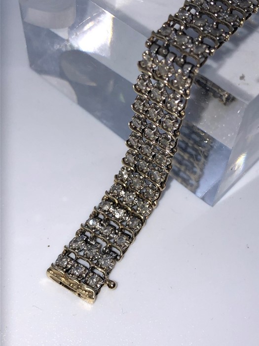 Diamond Tennis Bracelet, Set with approximately 135 Brilliant cut Diamonds, Measuring - Image 4 of 6