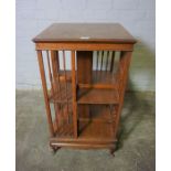 Oak Revolving Bookcase, circa late 19th / early 20th Centaury, 88cm High, 49cm Wide, 49cm Deep