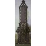 Victorian Gothic Style Cast Iron Hallstand, Impressed Falkirk, Probably made in the Carron Works