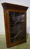 George III Style Mahogany Corner Cabinet, Having a Glazed Astragal Door enclosing a Shelved