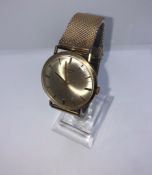Longines 9ct Gold Gents Automatic Wristwatch, circa 1960s, The Silvered Dial Having Baton Markers,