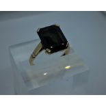 9ct Gold Ladies Dress Ring, Set with an Octagonal cut Tourmaline single stone, Gross weight 3.8