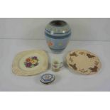 Quantity of China, To include Enoch Wedgwood Coffee Cans, with Silver Plated Liners, Patch box,