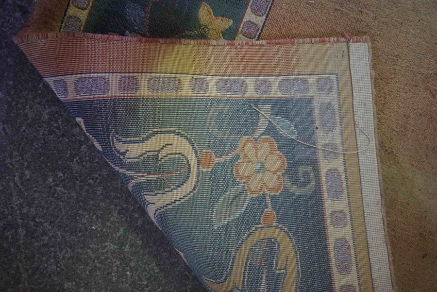 Chinese Style Carpet, Decorated with Floral Medallions on an Orange ground, 329cm x 240cm - Image 3 of 3