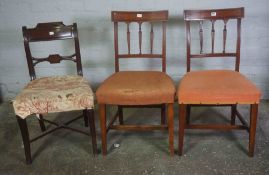 Regency Mahogany Dining Chair, circa early 19th century, Decorated with Ebony stringing, 84cm