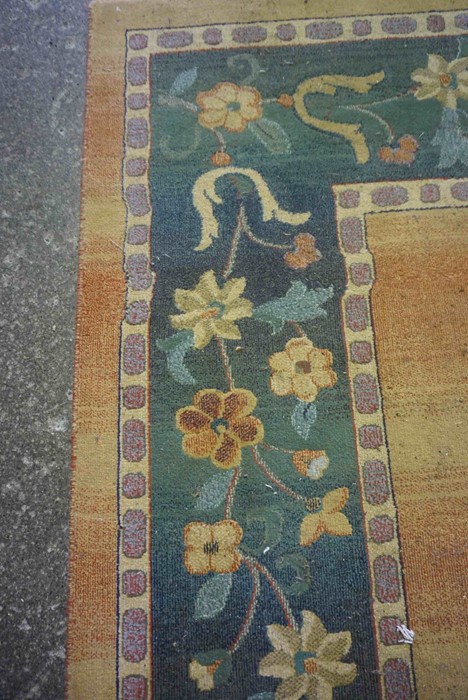 Chinese Style Carpet, Decorated with Floral Medallions on an Orange ground, 329cm x 240cm - Image 2 of 3