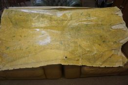 James Wyld, Antique School Map of Surrey, Age Damage to Areas, Approximately 95cm x 205cm