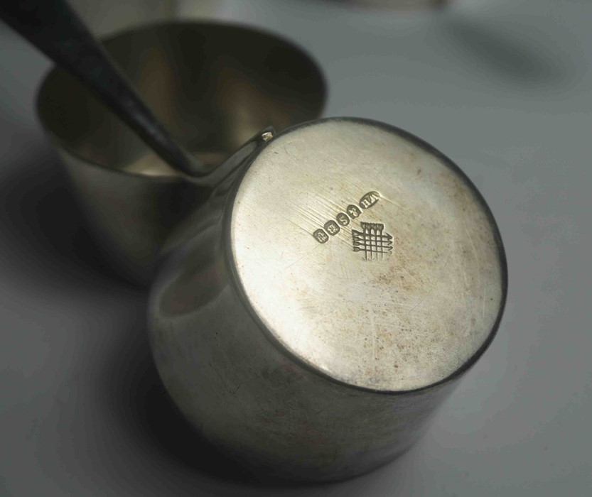 Set of Six Silver Plated Brandy Pans, 3cm high, 10cm long, (6) - Image 3 of 3