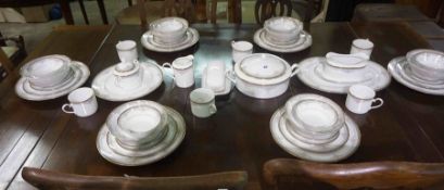 Noritake "Blossom Mist" Porcelain Dinner Set, To include a Tureen, Dinner plates, Soup bowls,