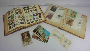 Quantity of British and World Stamps and First Day Covers, Also with some loose Postcards, One Box