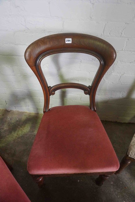 Six Assorted Dining Chairs, To include a Victorian Mahogany Chair, Mahogany Ladder Back Chair - Image 3 of 8