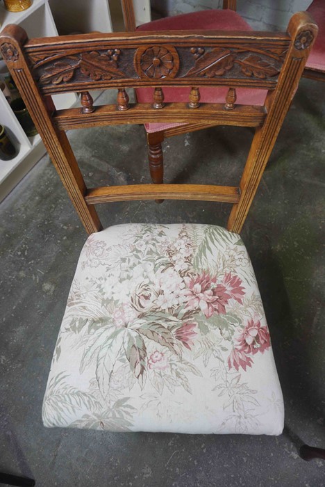 Six Assorted Dining Chairs, To include a Victorian Mahogany Chair, Mahogany Ladder Back Chair - Image 8 of 8