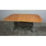 Coffee Table, Raised on Antique Painted Cast Iron Supports, 37cm high, 82cm wide