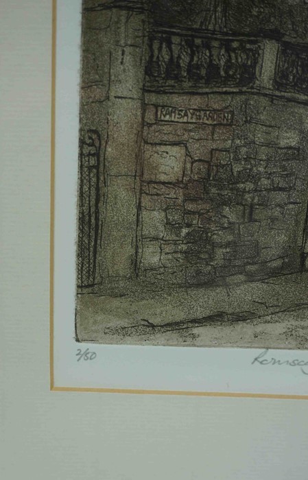 John Heywood (Scottish) "Ramsay Gardens" Signed Limited Edition Print, No 2 of 50, Signed in Pencil, - Image 4 of 4