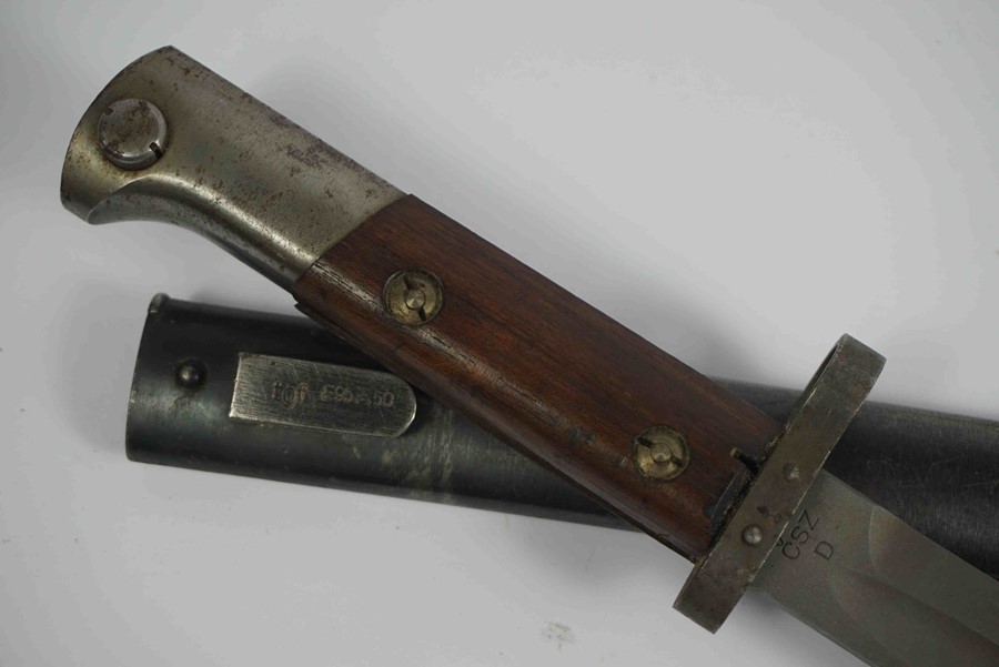 Imperial German Seitengewehr (Bayonet) Marked CSZ D to the top of Blade, Having a Metal Pommel and - Image 5 of 6