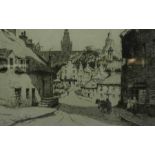 Tom Paterson (Scottish) "The Lady Wall Old Glasgow" Signed Artists Proof Etching, Signed in