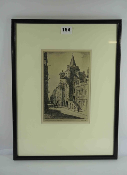 Preston Cribb "Tolbooth Canongate Edinburgh" Etching, 21cm x 13cm - Image 3 of 3