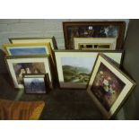 Quantity of Prints, Also with a Wall Mirror, (10)
