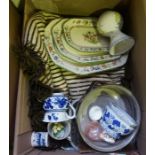 Two Boxes of China, To include Beswick and Copeland Spode etc