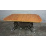 Coffee Table, Raised on Painted Cast Iron Supports, 37cm high, 82cm wide