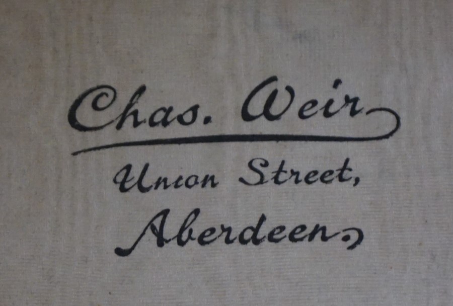 Vintage Black Silk Top Hat, Retailed by Chas Weir, Union st Aberdeen, Internal width 20cm, With Box - Image 3 of 3
