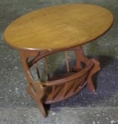 Ercol Style Oak Magazine Table, 56cm high, 60cm wide