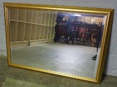 Modern Gilt Framed Wall Mirror, 65cm high, 95cm wide