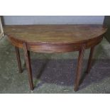 Mahogany D End Side Table, 66cm high, 122cm wide